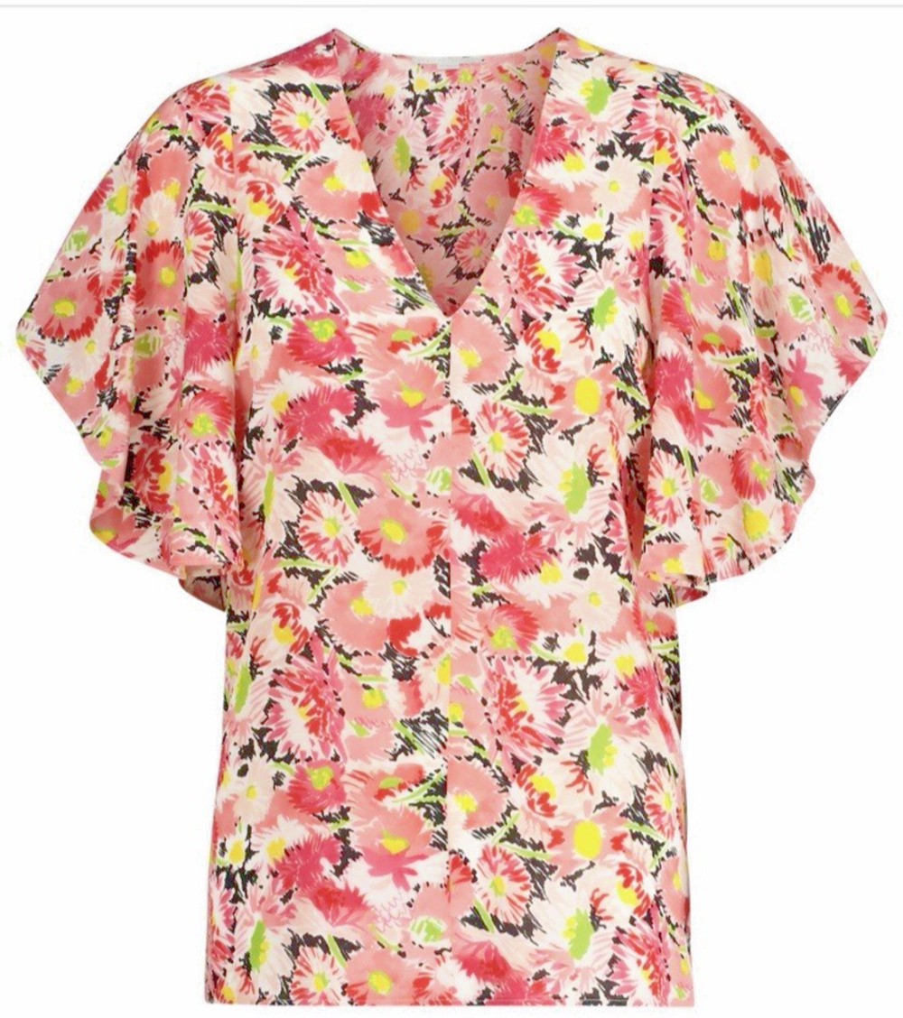 Stella McCartney Floral Silk Crepe Blouse size 42